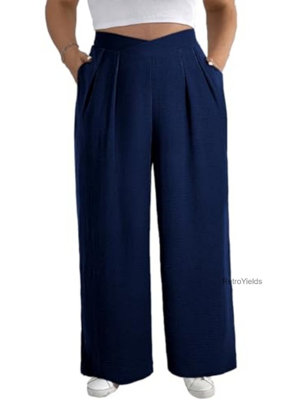 Plus Size Wide Leg Work Pants